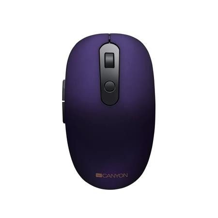 Egér, vezeték nélküli, BT, optikai, USB, CANYON MW-9, lila (CAMSW9V)