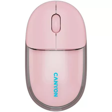 Egér, vezeték nélküli, dual-mode kapcsolat, optikai, CANYON OnClick 24, rózsaszín (CASW24P)
