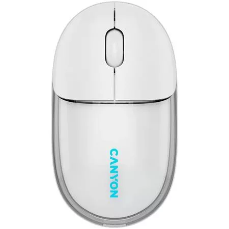 Egér, vezeték nélküli, dual-mode kapcsolat, optikai, CANYON OnClick 24, fehér (CASW24W)