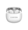 Fülhallgató, TWS vezeték nélküli, Bluetooth 5.3, CANYON TWS-5, fehér (CATWS5W)