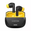 Fülhallgató, TWS vezeték nélküli, Bluetooth 5.4, CANYON Hexagon 7, fekete-sárga (CATWSHX7B)