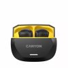 Fülhallgató, TWS vezeték nélküli, Bluetooth 5.4, CANYON Hexagon 7, fekete-sárga (CATWSHX7B)
