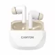 Fülhallgató, TWS vezeték nélküli, Bluetooth 5.4, CANYON Hexagon 7, fehér-bézs (CATWSHX7W)