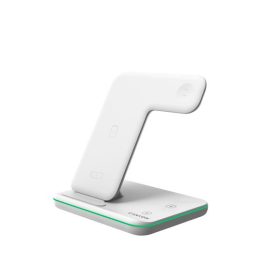   Töltőállomás, 3-az-1-ben, Apple+Qi töltés, CANYON WS-303, fehér (CAWCS303W)