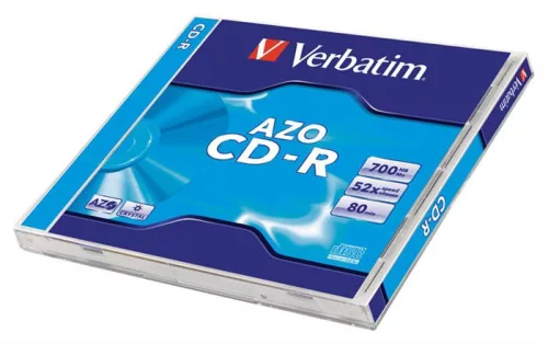 CD-R lemez, Crystal bevonat, AZO, 700MB, 52x, 1 db, normál tok, VERBATIM DataLife Plus (CDV7052)