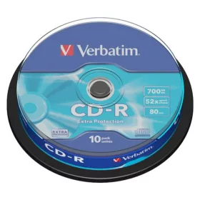   CD-R lemez, 700MB, 52x, 10 db, hengeren, VERBATIM DataLife (CDV7052B10DL)