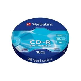   CD-R lemez, 700MB, 52x, 10 db, zsugor csomagolás, VERBATIM DataLife (CDV7052Z10DL)