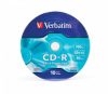 CD-R lemez, 700MB, 52x, 10 db, zsugor csomagolás, VERBATIM DataLife (CDV7052Z10DL)