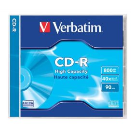   CD-R lemez, 800MB, 90min, 40x, 1 db, normál tok, VERBATIM (CDV8040)