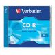 CD-R lemez, 800MB, 90min, 40x, 1 db, normál tok, VERBATIM (CDV8040)