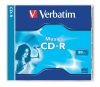 CD-R lemez, 700MB, 80min, 16x, 1 db, normál tok, VERBATIM Live it! (CDVA80L)