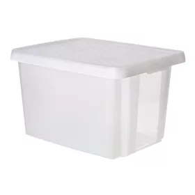   Tárolódoboz, tetővel, 26 l, áttetsző, CURVER Essentials (CSC26E)