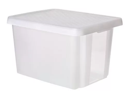 Tárolódoboz, tetővel, 26 l, áttetsző, CURVER Essentials (CSC26E)