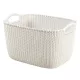 Kötött hatású kosár, L méret, CURVER Knit, fehér (CSCKLF)