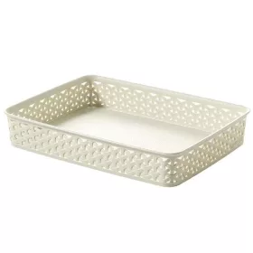   Rattan hatású kosár, A4, törtfehér, CURVER My Style (CSCMS1)