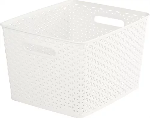 Rattan hatású kosár, 18l, törtfehér, CURVER My Style (CSCMS5)