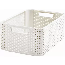   Rattan hatású kosár, 18l, törtfehér, CURVER Style M (CSCR18B)