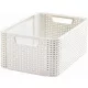 Rattan hatású kosár, 18l, törtfehér, CURVER Style M (CSCR18B)