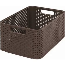   Rattan hatású kosár, 18l, sötétbarna, CURVER Style M (CSCR18SB)