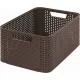 Rattan hatású kosár, 18l, sötétbarna, CURVER Style M (CSCR18SB)