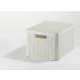 Rattan hatású kosár tetővel, 30l, törtfehér, CURVER Style L (CSCR30B)