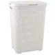 Rattan hatású szennyestartó, 60l, CURVER, törtfehér (CSCR60C)