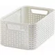Rattan hatású kosár, 6l, törtfehér, CURVER Style S (CSCR7B)