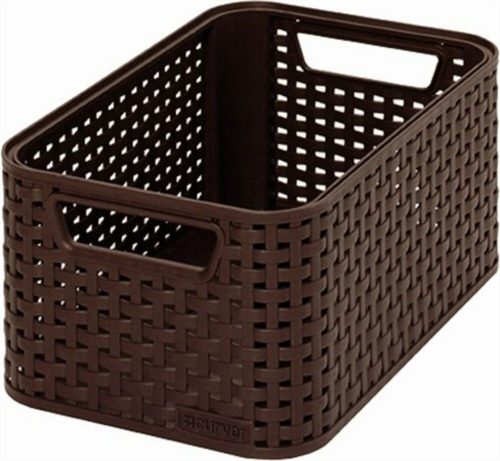 Rattan hatású kosár, 6l, sötétbarna, CURVER Style S (CSCR7SB)