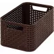 Rattan hatású kosár, 6l, sötétbarna, CURVER Style S (CSCR7SB)