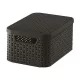 Rattan hatású kosár tetővel, 6l, barna, CURVER, Style S (CSCR7SBT)
