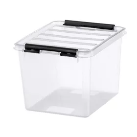   Műanyag tárolódoboz, 3 liter, fekete fogantyúkkal, SMARTSTORE Classic 3, átlátszó (CSDSMART27)