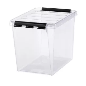   Műanyag tárolódoboz, 14 liter, fekete fogantyúkkal, SMARTSTORE Classic 11, átlátszó (CSDSMART31)