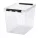 Műanyag tárolódoboz, 25 liter, fekete fogantyúkkal, SMARTSTORE Classic 16, átlátszó (CSDSMART36)