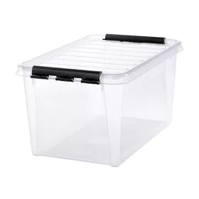   Műanyag tárolódoboz, 47 liter, fekete fogantyúkkal, SMARTSTORE Classic 45, átlátszó (CSDSMART40)