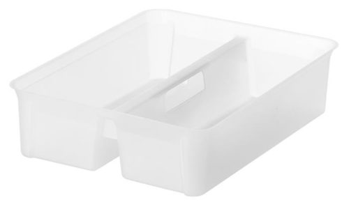 Kivehető rendező- és tárolóelem Classic 15 dobozhoz, 2 rekeszes, fogantyúval, SMARTSTORE, átlátszó (CSDSMART45)