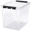 Műanyag tárolódoboz, 52 liter, fekete fogantyúkkal, SMARTSTORE Classic 50, átlátszó (CSDSMART47)