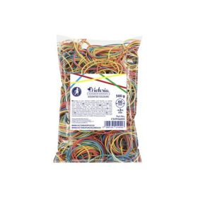   Postázógumi, 60X2 mm, VICTORIA FACILITY, 0,5 kg, vegyes színű (CSVPG6005)