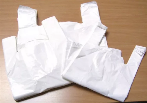 Ingvállas tasak, fehér, 32x8x55 cm (CSZI02)