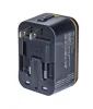 Utazóadapter, univerzális,  DONAU Travel 205, fekete (D13741831)