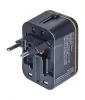 Utazóadapter, univerzális,  DONAU Travel 205, fekete (D13741831)