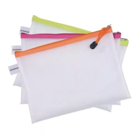 Rendszerező tasak, cipzáras, A4, 343x246 mm, DONAU, vegyes színek (D1798101PL99)