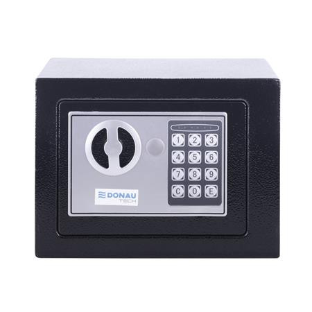 Bútorszéf, elektronikus zár, 230x170x170 mm, DONAU Tech, fekete (D19073251)
