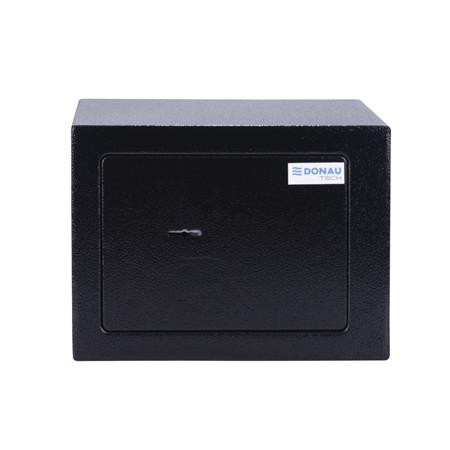 Bútorszéf, kulcsos zár, 230x170x170 mm, DONAU Tech, fekete (D19076251)