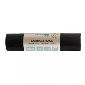   Szemeteszsák, extra erős, 120 l, 10 db, 35 &mikro;, DONAU Eco, fekete (D2202143205)