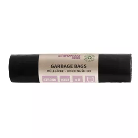   Szemeteszsák, extra erős, 240 l, 5 db, 70 &mikro;, DONAU Eco, fekete (D2202145705)