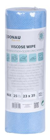 Törlőkendő, univerzális, 25 db, 23x39cm, DONAU Home, kék (D2203515601)