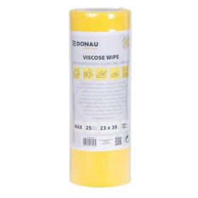   Törlőkendő, univerzális, 25 db, 23x39cm, DONAU Home, sárga (D2203515606)