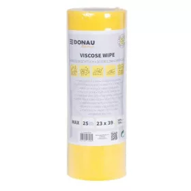   Törlőkendő, univerzális, 25 db, 23x39cm, DONAU Home, sárga (D2203515606)