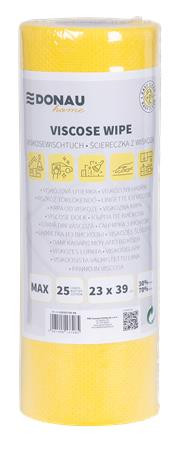 Törlőkendő, univerzális, 25 db, 23x39cm, DONAU Home, sárga (D2203515606)