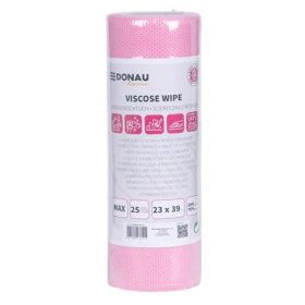   Törlőkendő, univerzális, 25 db, 23x39cm, DONAU Home, rózsaszín (D2203515613)